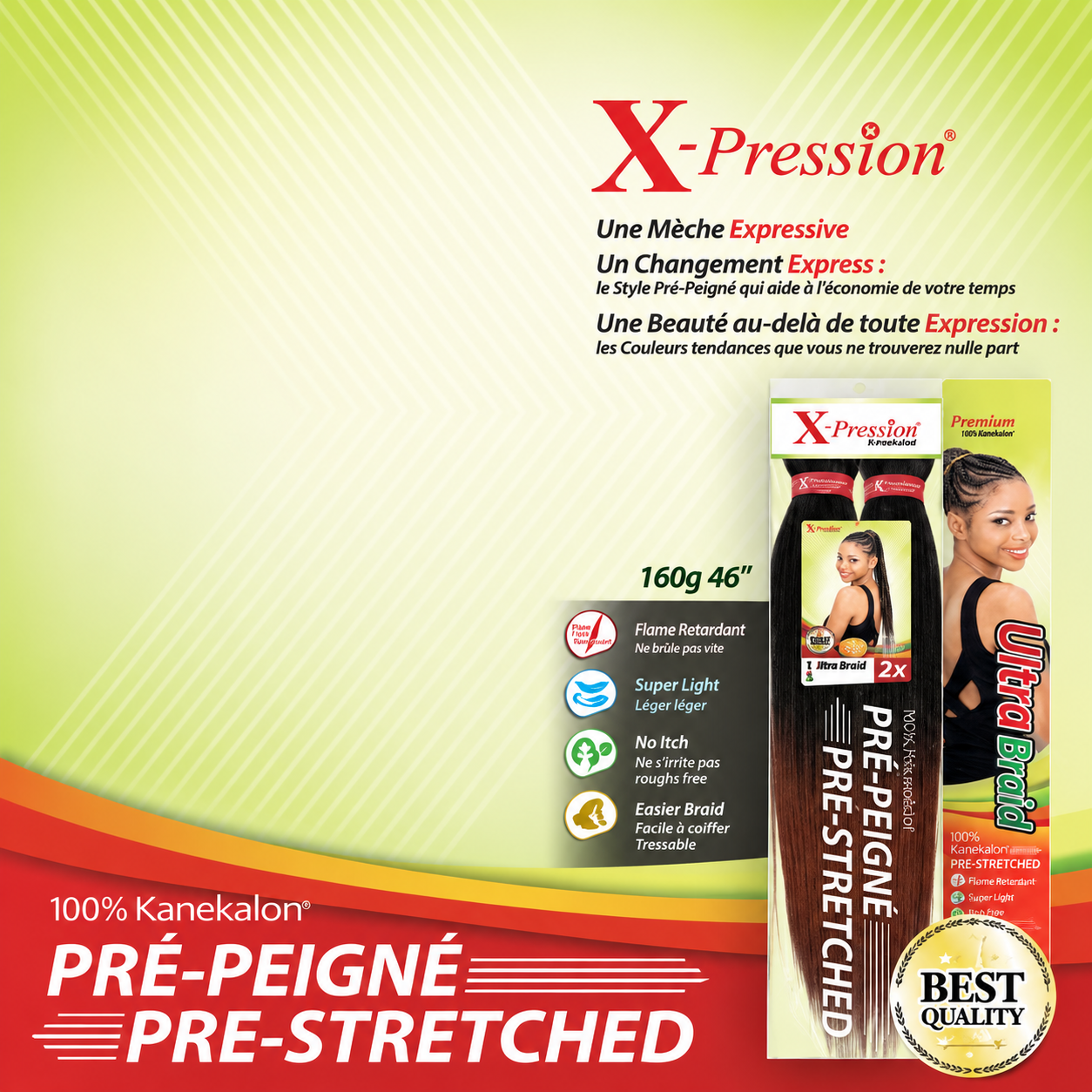 Pré-étirées 2X – 46″ – 160 g
